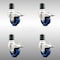 Service Caster 3 Inch 316SS Solid Poly Swivel 1-3/4 Inch Expanding Stem Caster Set Lock Brake SCC-SS316TTLEX20S314-SPUS-134-4 - alternate 1